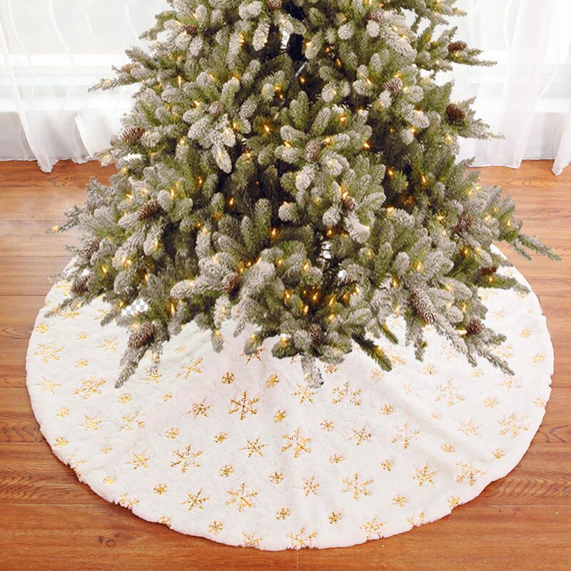Falda de piel para decoración de árbol de Navidad, copo de nieve, árbol de Navidad, alta calidad, 2020