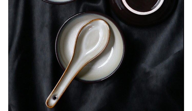 Vajilla de cerámica con flores de estilo japonés para el hogar, plato hondo de cerámica, tazón de sopa, tazón de arroz, plato de sabor de afinación pequeña
