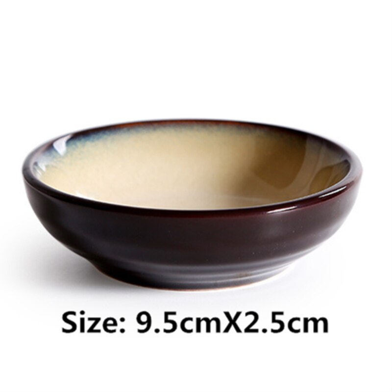 Vajilla de cerámica con flores de estilo japonés para el hogar, plato hondo de cerámica, tazón de sopa, tazón de arroz, plato de sabor de afinación pequeña