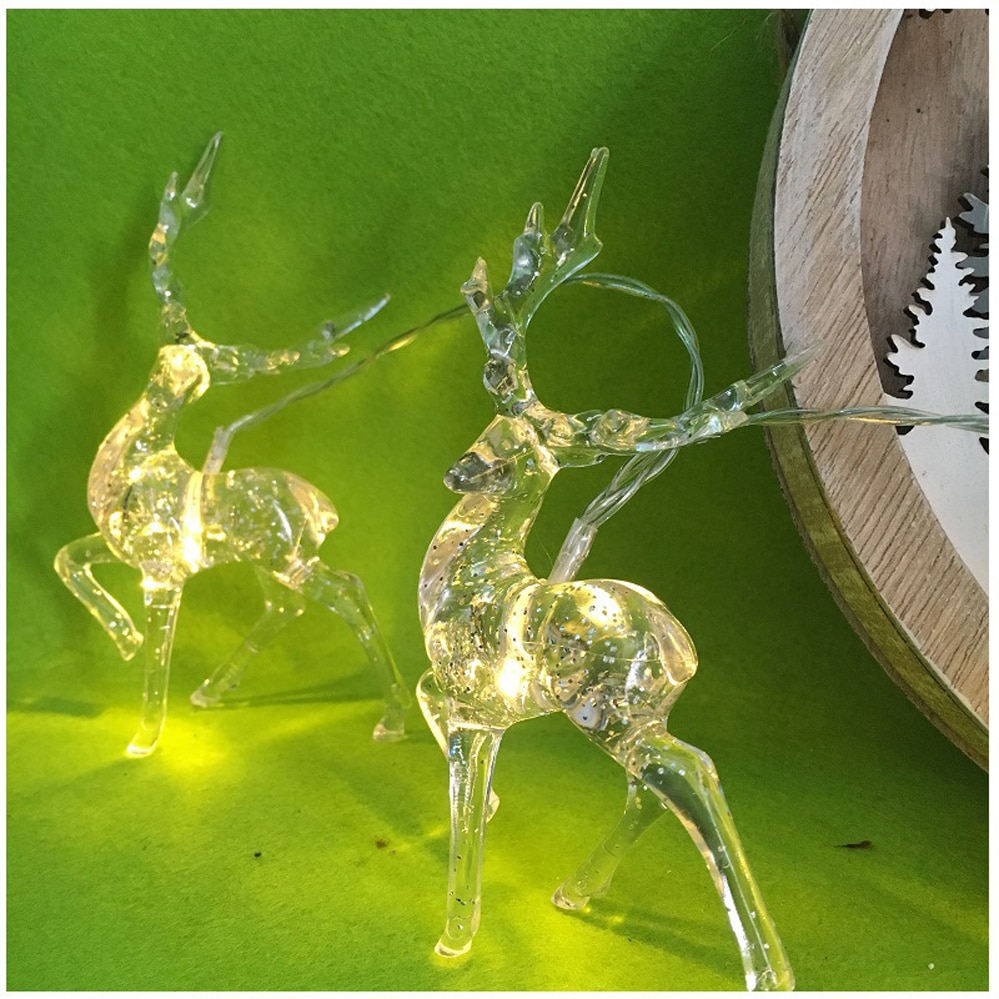 Cadena de luces LED de ciervo con batería USB para decoración de Navidad, Reno, ciervo, festivales, fiesta de Navidad, 1,5 m, 3m Cadena de luces LED de ciervo con batería USB para decoración de Navidad, Reno, ciervo, festivales, fiesta de Navidad, 1,5 m, 3m