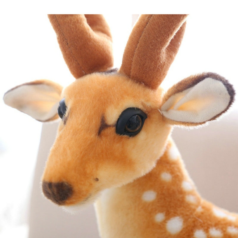 Muñeco de simulación de ciervo SICA para niños, juguete creativo de felpa con relleno de animales, manualidades de renos, regalo de Navidad para niños, regalo de cumpleaños de niña