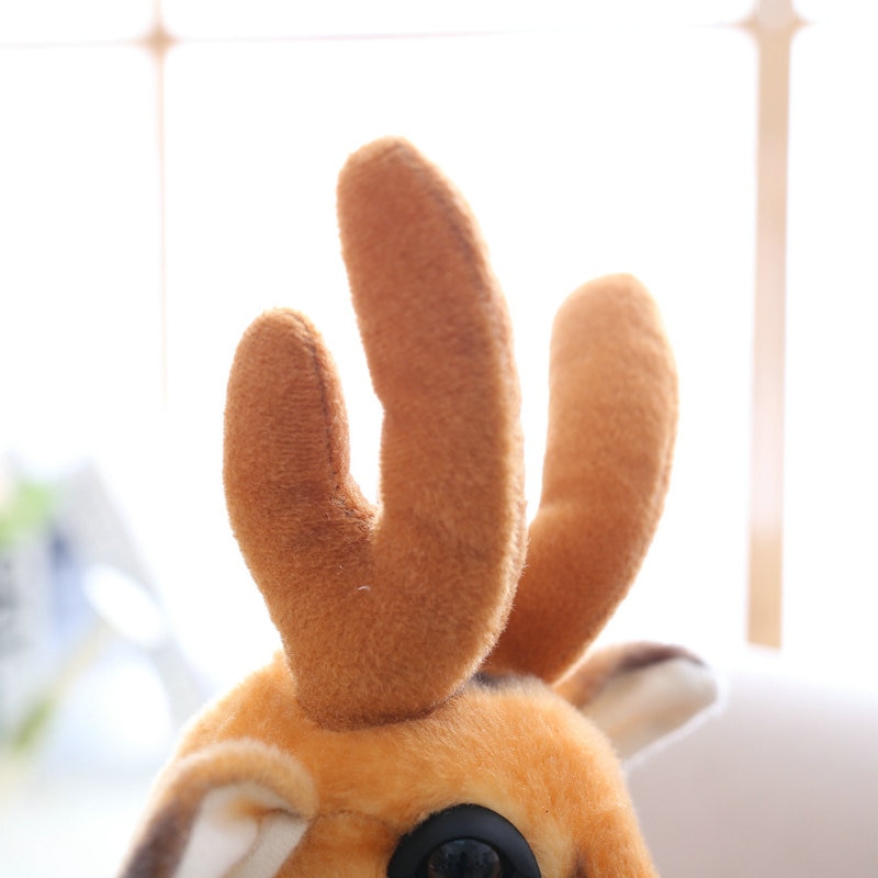 Muñeco de simulación de ciervo SICA para niños, juguete creativo de felpa con relleno de animales, manualidades de renos, regalo de Navidad para niños, regalo de cumpleaños de niña