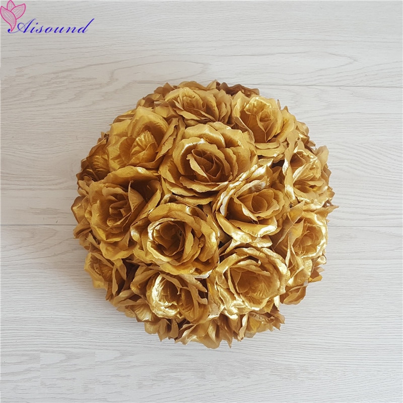 Bola Artificial de flor de rosa de seda para boda, centro de mesa de boda, pompones de beso, Fiesta de matrimonio, decoración de Año Nuevo, 1 ud. Bola Artificial de flor de rosa de seda para boda, centro de mesa de boda, pompones de beso, Fiesta de matrimonio, decoración de Año Nuevo, 1 ud.