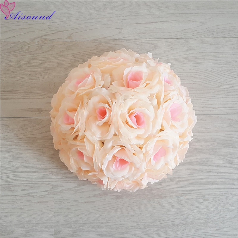 Bola Artificial de flor de rosa de seda para boda, centro de mesa de boda, pompones de beso, Fiesta de matrimonio, decoración de Año Nuevo, 1 ud. Bola Artificial de flor de rosa de seda para boda, centro de mesa de boda, pompones de beso, Fiesta de matrimonio, decoración de Año Nuevo, 1 ud.