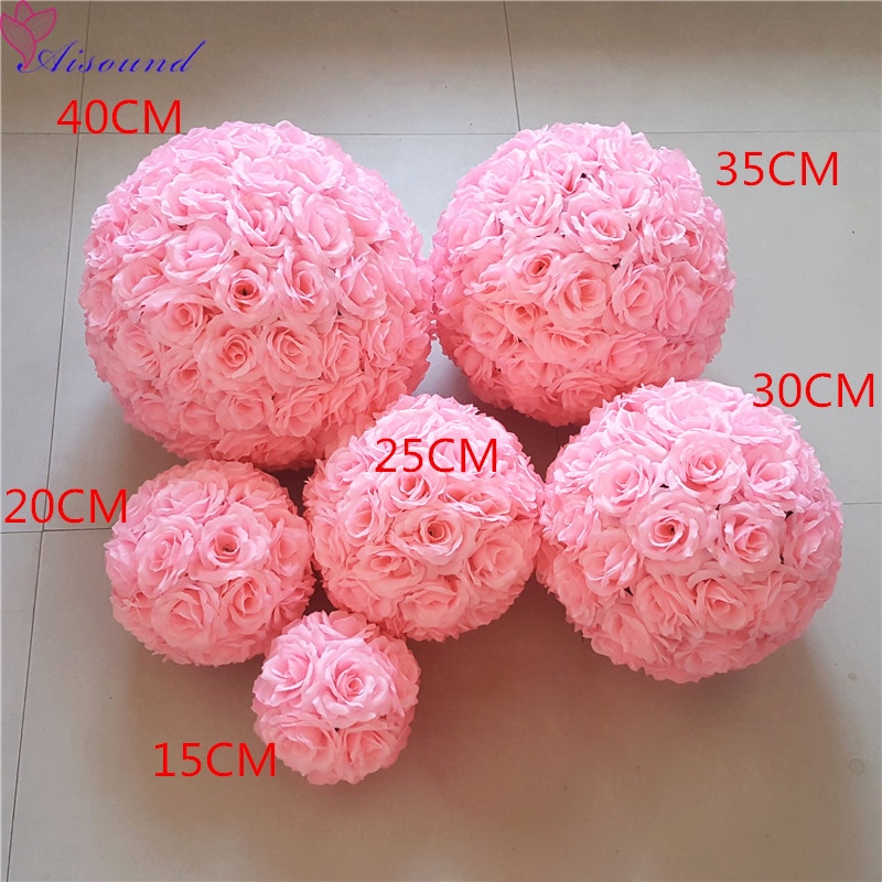 Bola Artificial de flor de rosa de seda para boda, centro de mesa de boda, pompones de beso, Fiesta de matrimonio, decoración de Año Nuevo, 1 ud. Bola Artificial de flor de rosa de seda para boda, centro de mesa de boda, pompones de beso, Fiesta de matrimonio, decoración de Año Nuevo, 1 ud.