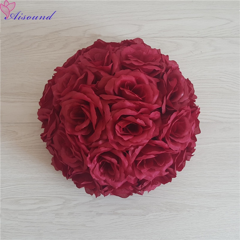 Bola Artificial de flor de rosa de seda para boda, centro de mesa de boda, pompones de beso, Fiesta de matrimonio, decoración de Año Nuevo, 1 ud. Bola Artificial de flor de rosa de seda para boda, centro de mesa de boda, pompones de beso, Fiesta de matrimonio, decoración de Año Nuevo, 1 ud.