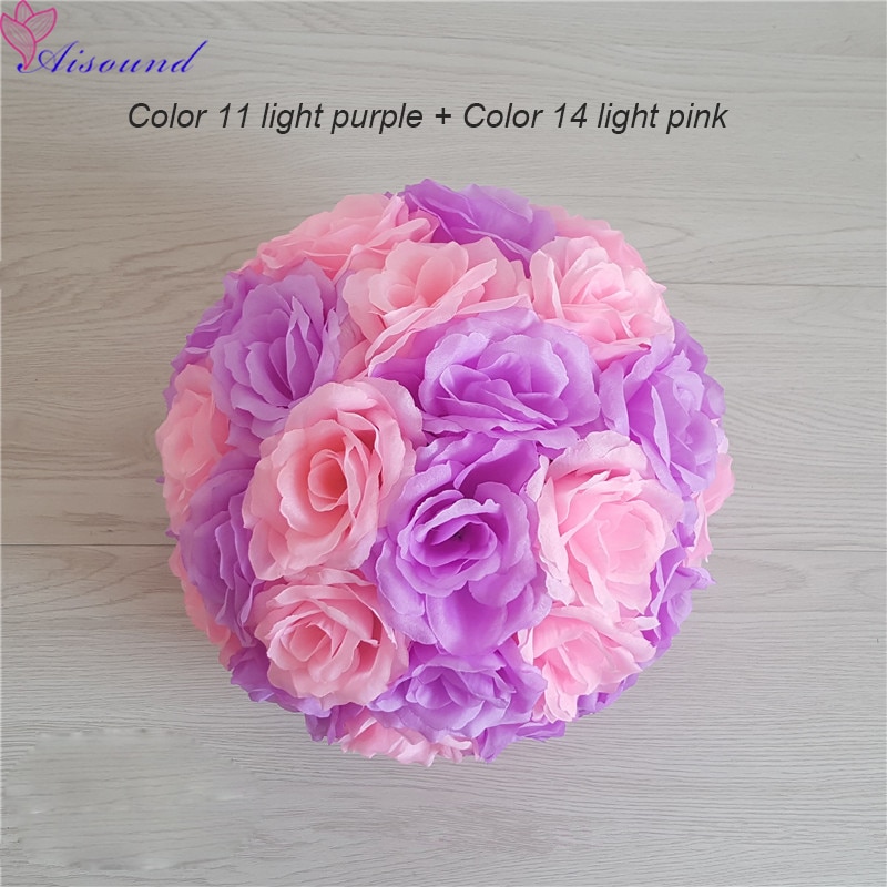 Bola Artificial de flor de rosa de seda para boda, centro de mesa de boda, pompones de beso, Fiesta de matrimonio, decoración de Año Nuevo, 1 ud. Bola Artificial de flor de rosa de seda para boda, centro de mesa de boda, pompones de beso, Fiesta de matrimonio, decoración de Año Nuevo, 1 ud.