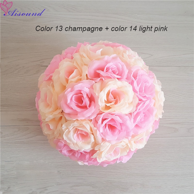 Bola Artificial de flor de rosa de seda para boda, centro de mesa de boda, pompones de beso, Fiesta de matrimonio, decoración de Año Nuevo, 1 ud. Bola Artificial de flor de rosa de seda para boda, centro de mesa de boda, pompones de beso, Fiesta de matrimonio, decoración de Año Nuevo, 1 ud.