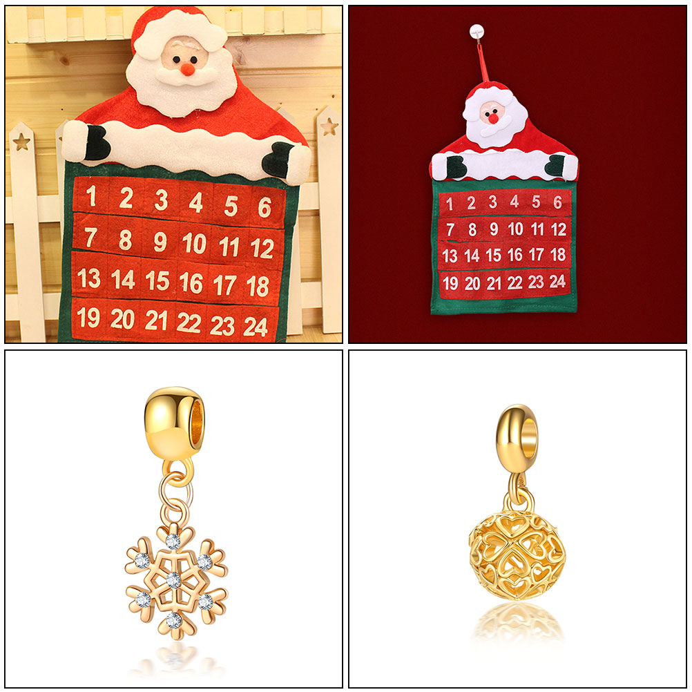 Calendario de Adviento colgante de Navidad para niños, suministros de bricolaje, conjunto de regalo de Navidad, bolsa de tela Adorable, ornamentos adorables, decoraciones, 25 uds.