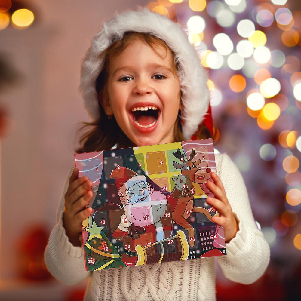 Calendario de Adviento de Navidad para niñas, joyería de moda, calendario de Adviento, pulsera de oro, collar, calendario de cuenta regresiva, caja de regalo