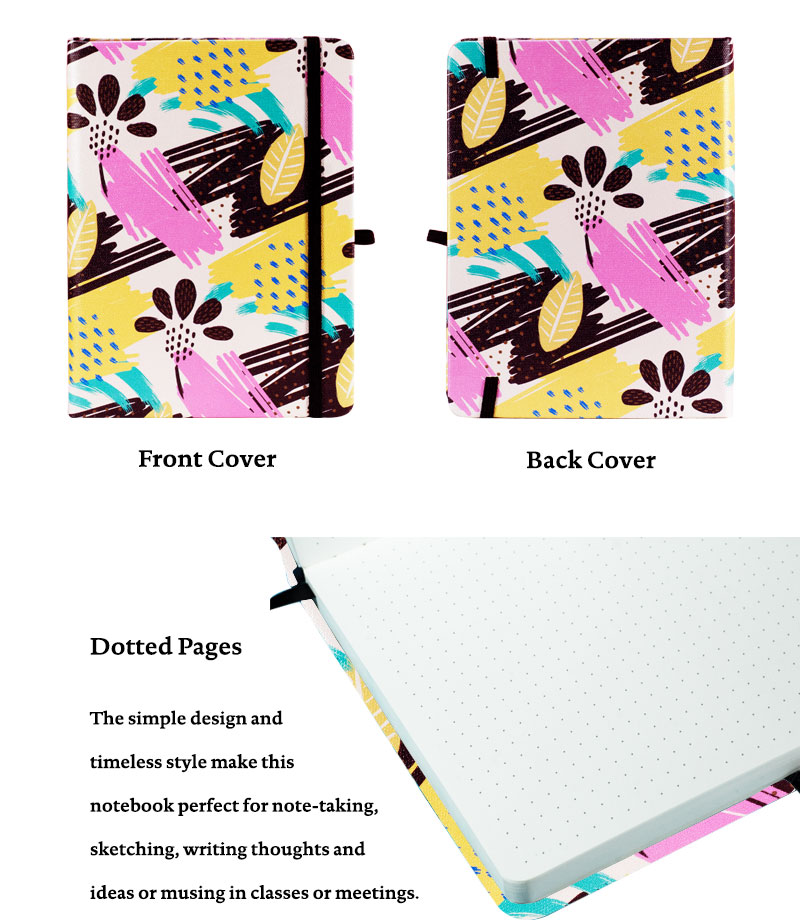 Agenda con cuadrícula punteada del zodiaco B6, cubierta dura de 160gsm, banda elástica, papel ultragrueso, planificador, diario de viaje
