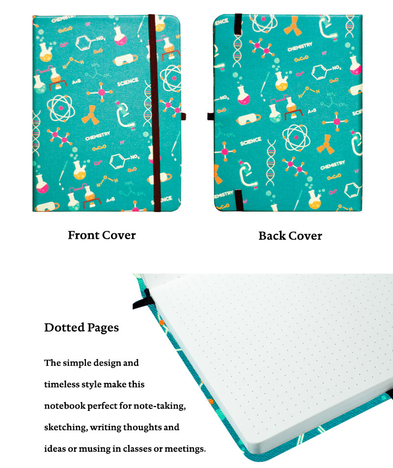 Agenda con cuadrícula punteada del zodiaco B6, cubierta dura de 160gsm, banda elástica, papel ultragrueso, planificador, diario de viaje