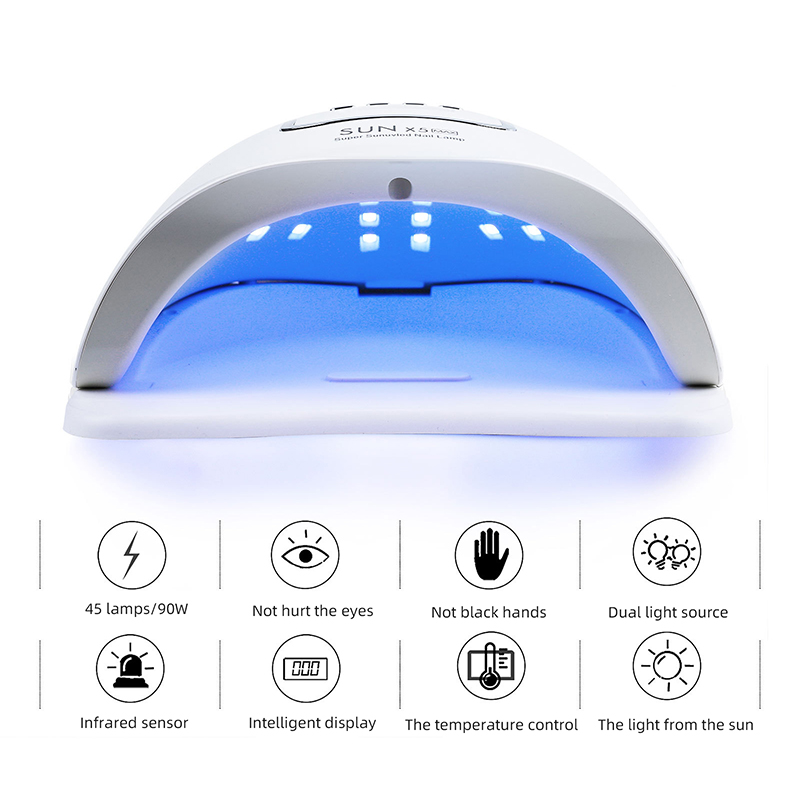 Secador de uñas de 90/72/36W, lámpara LED para curar todo tipo de Gel UV/esmalte/barniz con temporizador, Sensor automático, todas las herramientas de manicura/pedicura