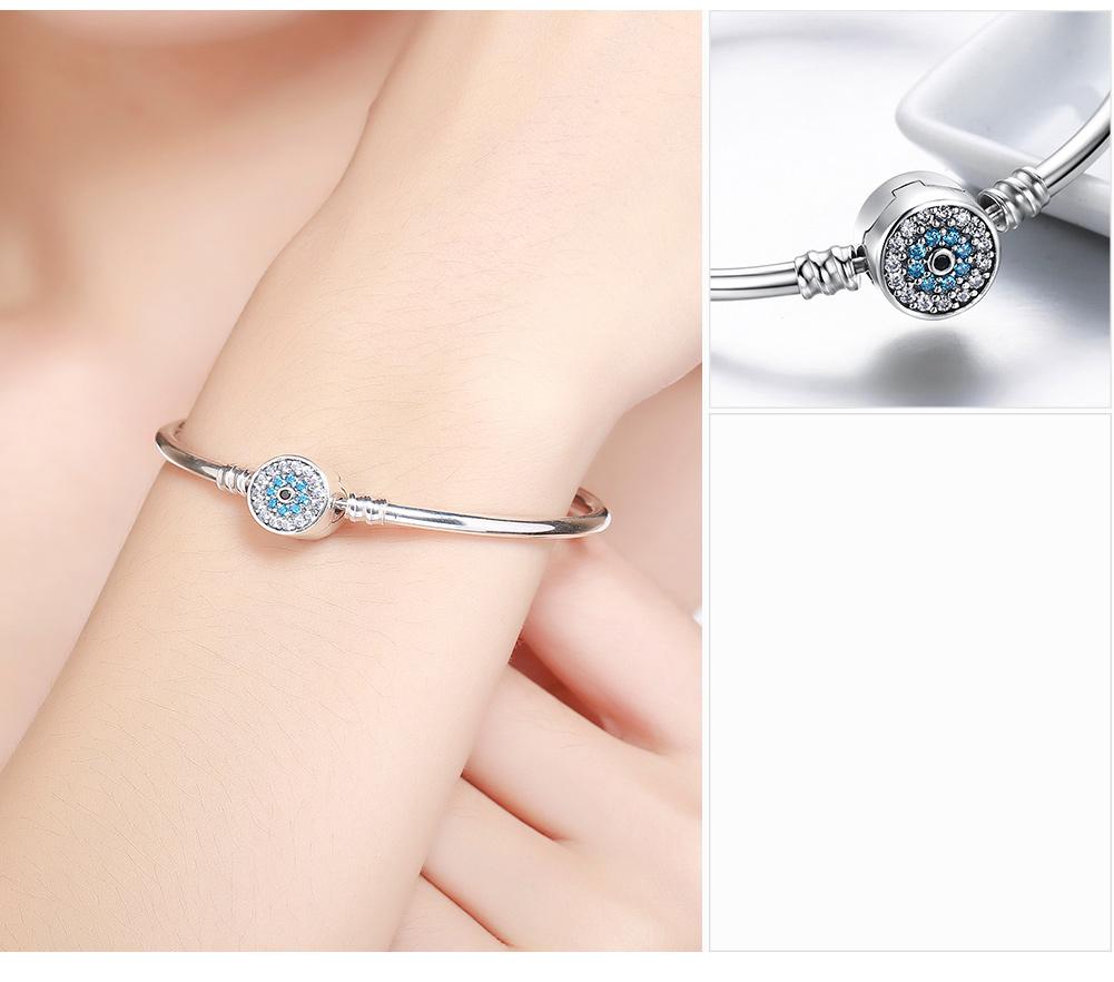 WOSTU-Pulsera de plata de ley 925 con el ojo de samsara, compatible con pulseras de dijes